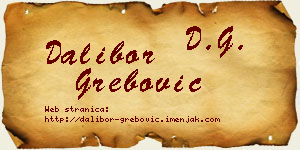 Dalibor Grebović vizit kartica